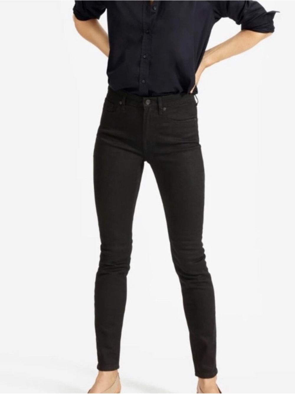 Everlane Mid-Rise Skinny Ankle Jeans Black Size 29